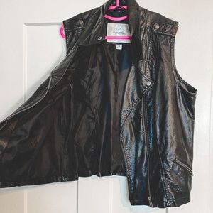 Faux Leather Maurices Vest